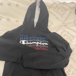 Black champion hoodie